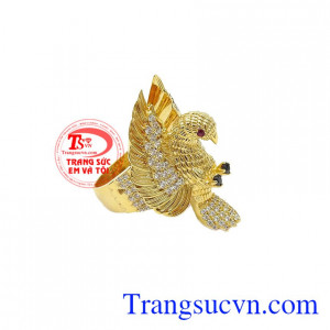 Thiết kế đặc biệt làm tôn lên vẻ mạnh mẽ nam tính cho phái mạnh,Nhẫn vàng nam đại bàng