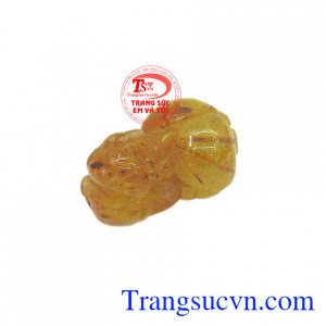 Tỳ hưu thạch anh tóc thiên nhiên đẹp