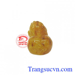 Tỳ hưu thạch anh tóc thiên nhiên đẹp hợp phong thủy cho người dùng.