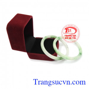 Cặp vòng ngọc cẩm thạch thiên nhiên