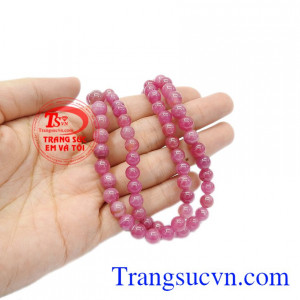Ruby thiên nhiên đẹp. Chuỗi cổ ruby thiên nhiên đẹp
