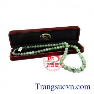 Chuỗi vòng cổ ngọc cẩm thạch thiên nhiên