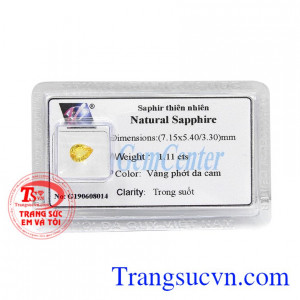 Đá Saphir vàng