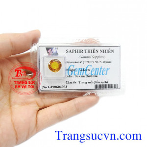 Sapphir vàng là biểu tượng cho sự quyền lực, sức mạnh và hưng thịnh. Đá sapphir thiên nhiên đẹp