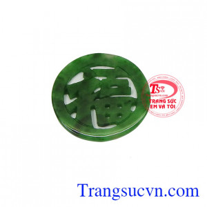 Đồng xu chữ phúc ngọc cẩm thạch focus. Đá cẩm thạch xanh làm tăng khả năng tập trung và ngăn chăn sự phân tâm
