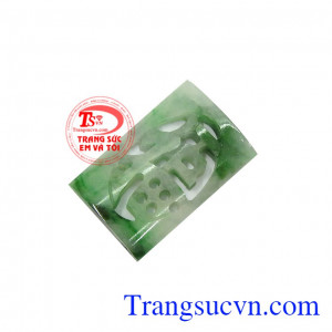 Mặt ngọc cẩm thạch thiên nhiên chữ phúc đảm bảo chất lượng, mặt ngọc tinh tế, phúc may mắn, bình an, công dành, ngọc cẩm thạch tự nhiên