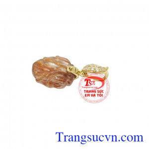 Mặt dây chiếc lá may mắn vàng 14k, bảo hành 12 tháng, giao hàng nhanh trên toàn quốc