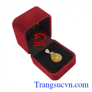 Mặt dây thạch anh tóc vàng đại cát