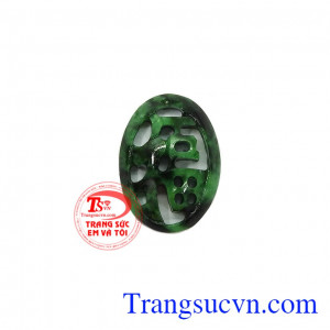 Mặt ngọc chữ phúc mặt ngọc cẩm thạch thiên nhiên chữ phúc đảm bảo chất lượng, mặt ngọc tinh tế, phúc may mắn, bình an, công dành, ngọc cẩm thạch tự nhiên