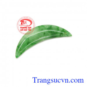 Mặt ngọc trăng khuyết có thể bọc vàng làm mặt dây chuyền vàng hoặc bạc