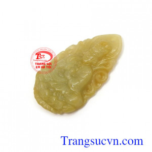 Mang Mặt phật bà ngọc cẩm thạch vàng bên người sẽ mang lại may mắn và bình an trọng cuộc sống