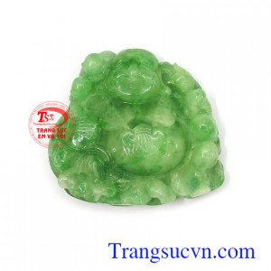 Mặt phật Di Lặc cẩm thạch thịnh vượng ngọc thiên nhiên cao cấp