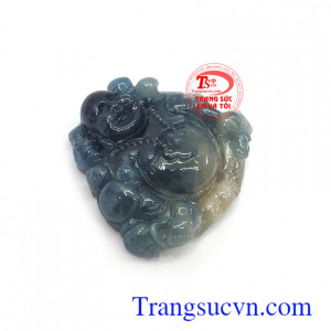 Mặt phật Di Lặc sapphire hoan hỉ tượng trưng cho vui vẻ, bình an, thịnh vượng và tài lộc