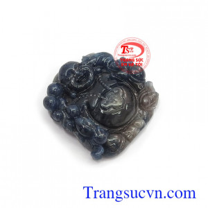 Mặt phật Di Lặc sapphire phúc lộc tượng trưng cho vui vẻ, thịnh vượng, bình an và hạnh phúc