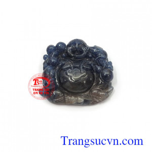 Mặt phật Di Lặc sapphire phúc lộc bền đẹp, chất lượng, chế tác theo yêu cầu