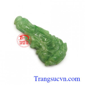Mặt Phật quan âm ngọc cẩm thạch thiên nhiên mang lại nhiều bình an, may mắn và tài lộc cho người đeo