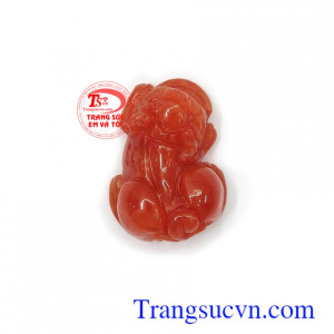 Mặt tỳ hưu giá rẻ, mặt tỳ hưu ngọc cẩm thạch đỏ phong thủy, mặt tỳ hưu như môt vị thần hộ mệnh đem lại may mắn cũng như trấn giữ tài lộc