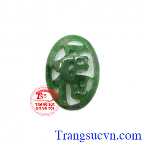 Ngọc phỉ thúy chữ Phúc đảm bảo chất lượng, ngọc cẩm thạch thiên nhiên, mặt dây cho nữ đảm bảo chất lượng, ngọc cẩm thạch mang lai may mắn