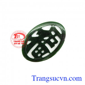 Mặt ngọc chữ phúc mặt ngọc cẩm thạch thiên nhiên chữ phúc đảm bảo chất lượng, mặt ngọc tinh tế, phúc may mắn, bình an, công dành, ngọc cẩm thạch tự nhiên