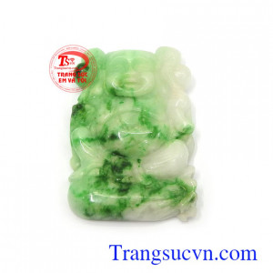 Phật Di Lặc ngọc cẩm thạch thiên nhiên phù hợp làm mặt dây chuyền đeo thời trang và phong thủy