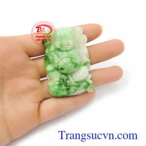 Phật Di Lặc ngọc cẩm thạch thiên nhiên phù hợp làm mặt dây chuyền thời trang và phong thủy