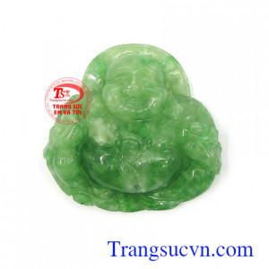 Phật Di Lặc ngọc Jadeite chạm khắc tinh xảo, sắc nét, ngọc cẩm thạch thiên nhiên cao cấp