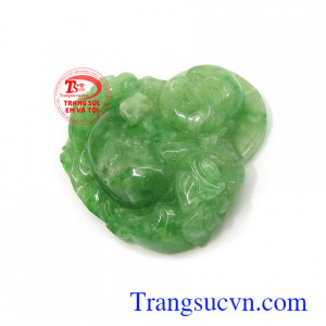 Phật Di Lặc ngọc Jadeite là vị phật của sự hoan hỉ, may mắn và bình an, là lá bùa hộ mệnh cho người đeo