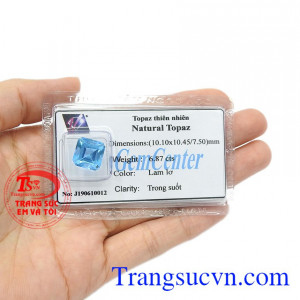 Sản phẩm thích hợp làm mặt dây hoặc mặt nhẫn bọc vàng. Topaz thiên nhiên mạnh mẽ.