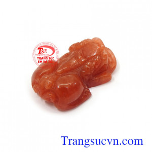 Tỳ hưu ngọc cẩm thạch đỏ là linh vật được ưa chuộng bậc nhất trong phong thủy