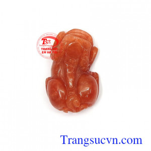 Tỳ hưu ngọc cẩm thạch đỏ màu sắc đẹp, chất lượng cao, chế tác sắc nét, độc đáo