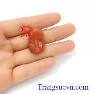 Tỳ hưu ngọc cẩm thạch đỏ ngọc thiên nhiên cao cấp