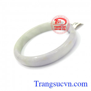 Vòng ngọc cẩm thạch trắng đục thiên nhiên