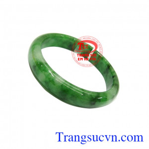 Vòng Ngọc Phỉ Thúy thiên nhiên chất lượng cao. Vòng Ngọc Phỉ Thúy Mệnh Mộc Vân Lục màu sắc đẹp đeo hợp mệnh Hỏa hoặc Mộc