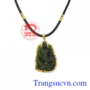 Trang sức Em và Tôi nhận đặt hàng theo yêu cầu của khách hàng. Bộ mặt dây quan âm Nephrite
