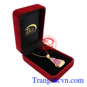 Bộ mặt dây quan âm ruby an lành