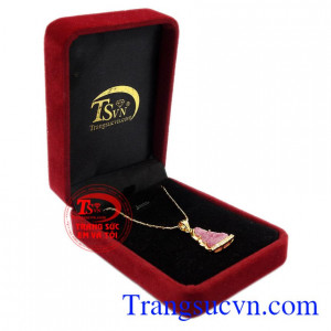 Bộ mặt dây quan âm ruby an yên