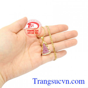 Bộ mặt dây quan âm ruby an yên đẹp.