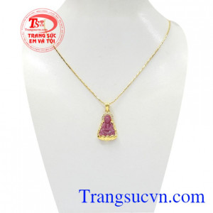 Bộ mặt dây quan âm ruby đẹp là sản phẩm có giấy kiểm định do trung tâm kiểm định uy tín cấp. 
