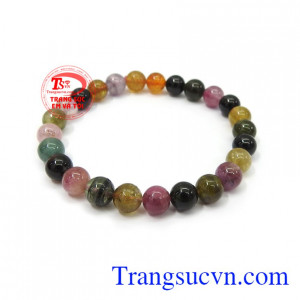 Chuỗi đá turamaline đẹp nhiều màu sang trọng, tinh tế, phù hợp làm quà tặng ý nghĩa cho người yêu thương