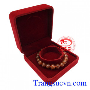 Chuỗi đeo tay thạch anh tóc đẹp thiên nhiên.