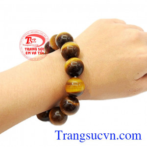 Đá mắt hổ phù hợp cho người mệnh Thổ và mệnh Thủy,Chuỗi tay mắt hổ tam tài
