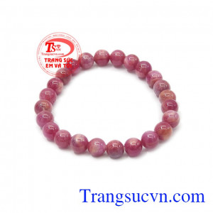 Còn về sức khỏe, ruby giúp cải thiện các bệnh về tim mạch và làm tăng cường trí nhớ,Chuỗi tay Ruby 7 ly đẹp