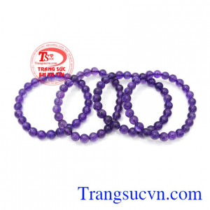 Chuỗi tay thạch anh tím 7 ly 