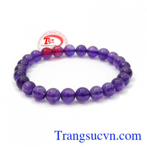Chuỗi tay thạch anh tím 7 ly nhỏ gọn, tiện dụng, dễ kết hợp quần áo. 