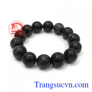 Chuỗi tay Thạch Anh Tóc Đen tròn to, Chiếc Thạch anh tóc đen có giấy kiểm định kèm theo đảm bảo chất lượng và đẳng cấp tinh tế