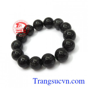 Chuỗi tay Thạch Anh Tóc Đen tròn to chất lượng cao, là món quà ý nghĩa cho người yêu thương