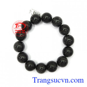 Chuỗi tay Thạch Anh Tóc Đen tròn to phù hợp nhiều lứa tuổi và phong cách thời trang khác nhau