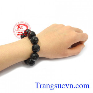 Chuỗi tay Thạch Anh Tóc Đen tròn to bền đẹp, chất lượng, giao hàng nhanh trên toàn quốc