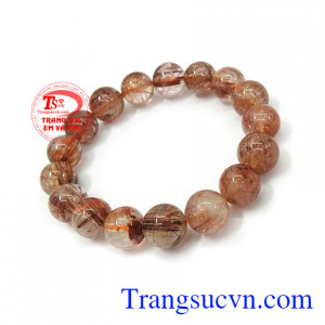 Chuỗi thạch anh tóc đỏ độc đáo có tác dụng mang lại bình an, may mắn và tài lộc cho người đeo