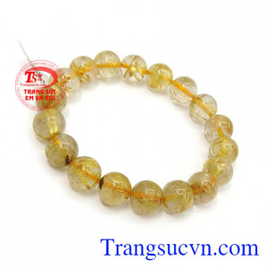 Chuỗi thạch anh vàng doanh nhân chứa nguồn năng lượng dồi dào, có tác dụng mang lại may mắn, thành công, hạnh phúc, tài lộc cho người đeo